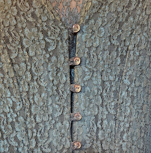 ⏰️LAST CHANCE! FINAL PRICE💲Vintage Emerald Green Lace Midi Dress - Picture 8 of 10